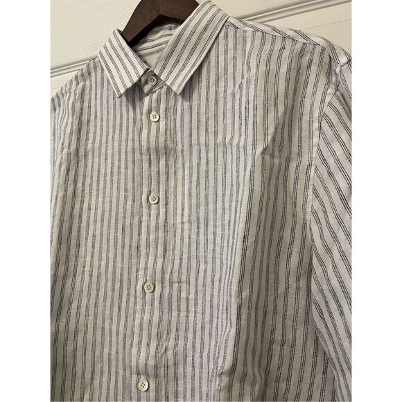 COS MENS LINEN STRIPED SHIRT - Picture 2 of 15